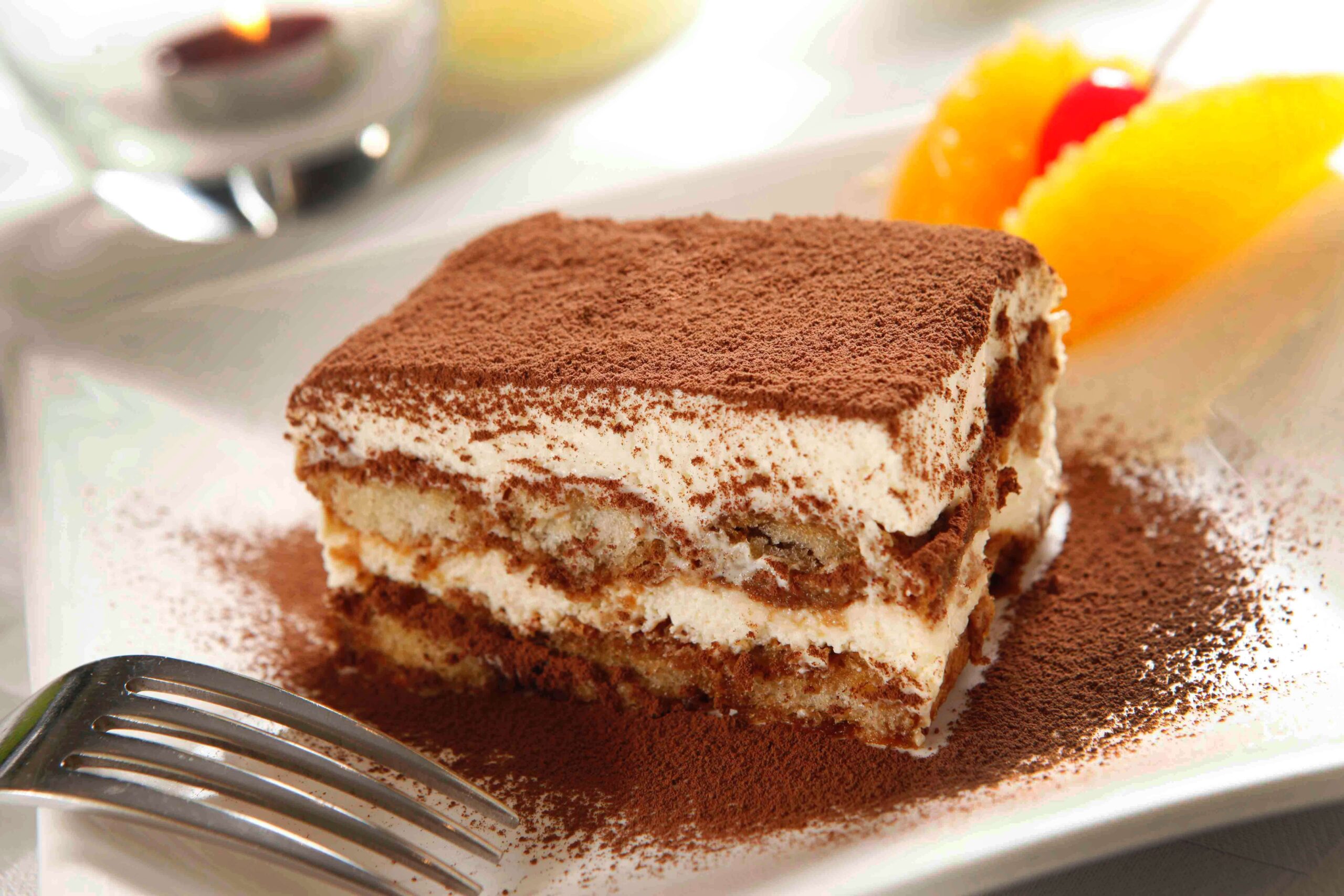 Tiramisu vegano no prato