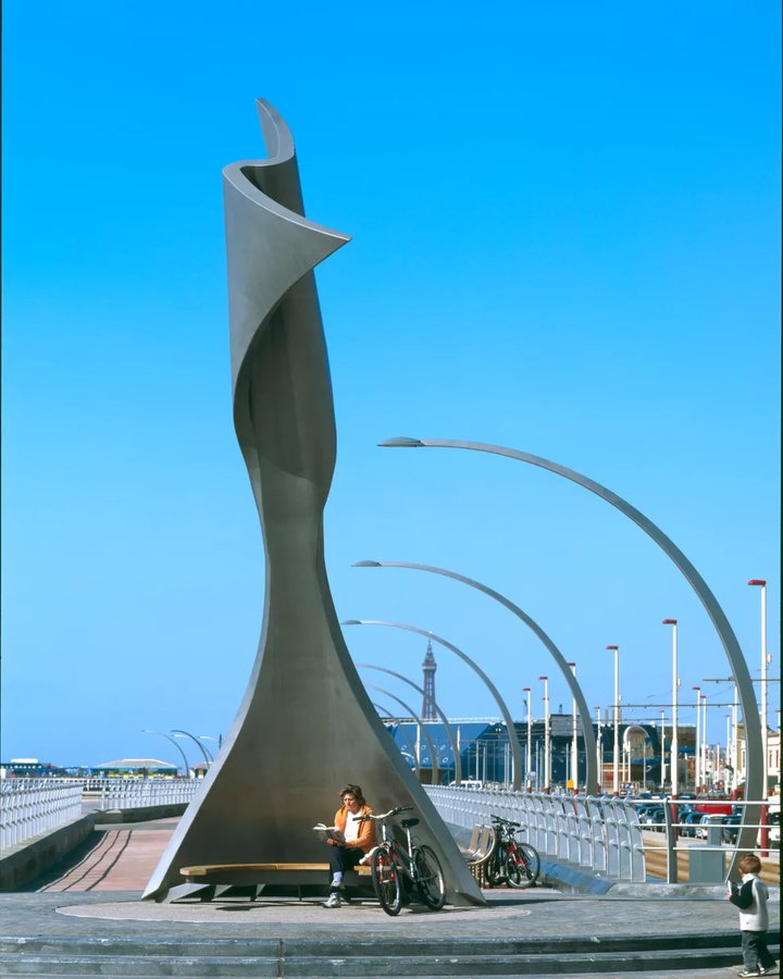 Blackpool’s innovative bus stop design provides both aesthetic appeal and practical protection from the elements.