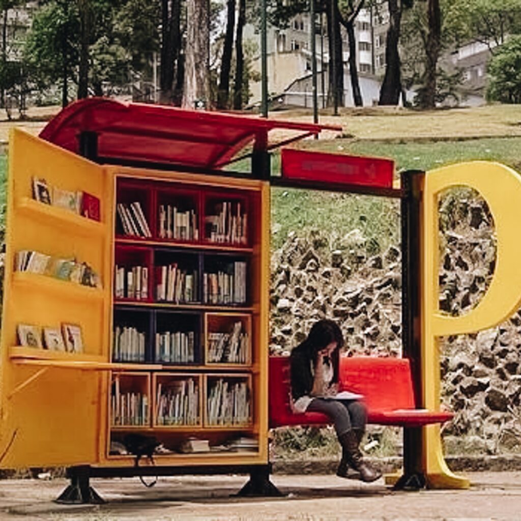 Bogota’s literary bus stops offer a novel way to pass the time while waiting for the bus.